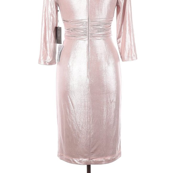 NWT Vince Camuto metallic shine pink party holiday dress, size 6 - Picture 4 of 4